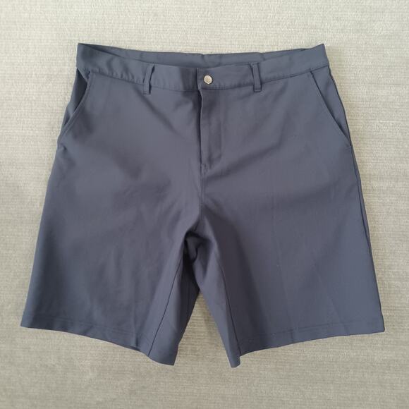 State & Liberty Shorts Mens 36 Blue Performance Chino Golf Stretch 9" Inseam